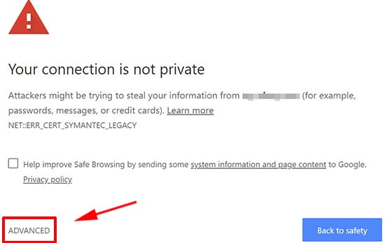 رفع ارور Your connection is not private در سایت