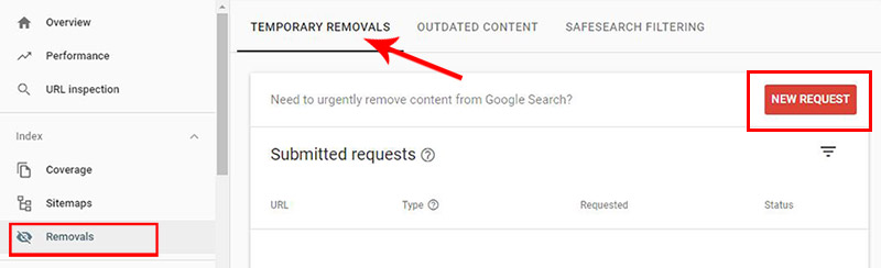 حذف سریع آدرس های اسپم در گوگل کنسول