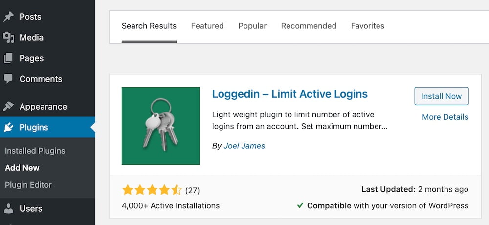 افزونه Loggedin – Limit Active Logins