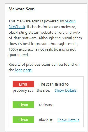 Malware Scan در افزونه آیتمز سکیوریتی