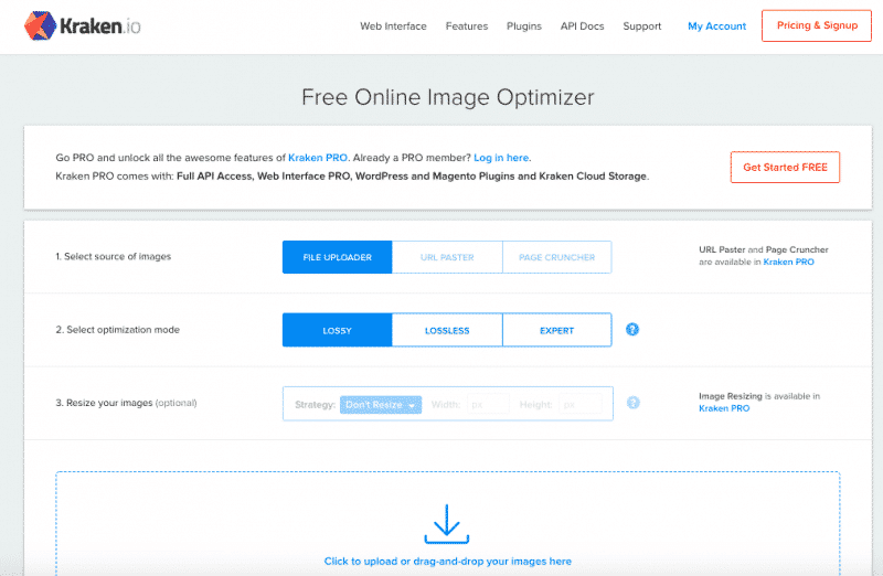 ابزار کراکن (Kraken.io) برای فشرده سازی و کاهش حجم تصاویر