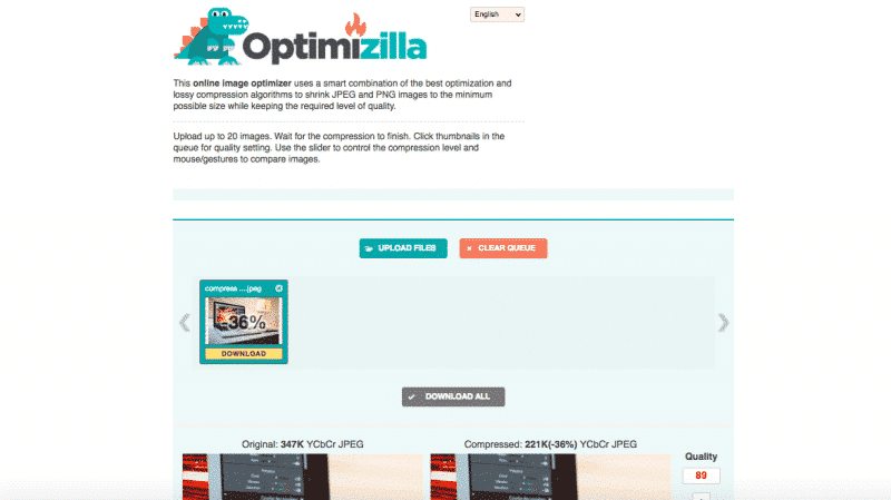 سایت Optimizilla برای فشرده سازی و کاهش حجم تصاویر