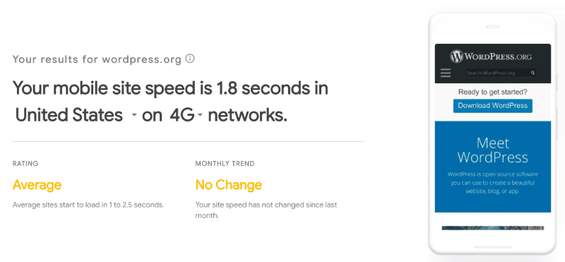 تست سرعت موبایل Think With Google