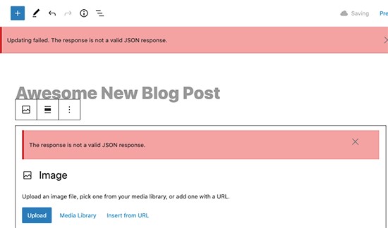 علت ایجاد خطای یک پاسخ JSON معتبر نیست